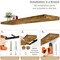 Sorbus 3 Pack Long Floating Shelves for Wall, Large Floating Shelves for Bedroom, Kitchen, Living Room, Bathroom Shelves, Farmhouse Home Decor - 35 x 9 Inch Wall Mounted Floating Shelves for Wall